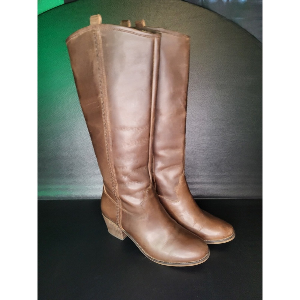LUCKY BRAND BROWN LEATHER EQUESTRIAN RIDING BOOTS WOMEN'S 10M Retail $219